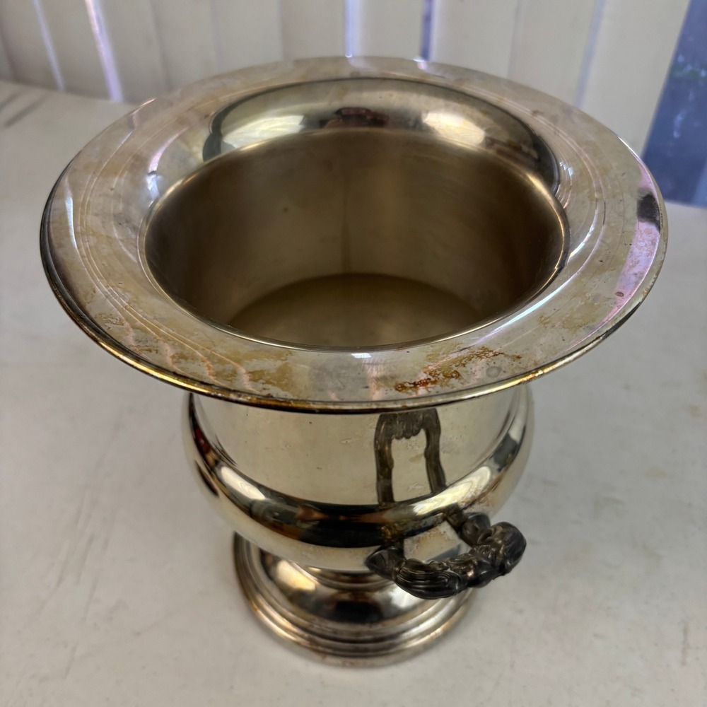 Vintage Wm A Rogers Silverplate Champagne Ice Bucket American Airlines 10" - Picture 12 of 13